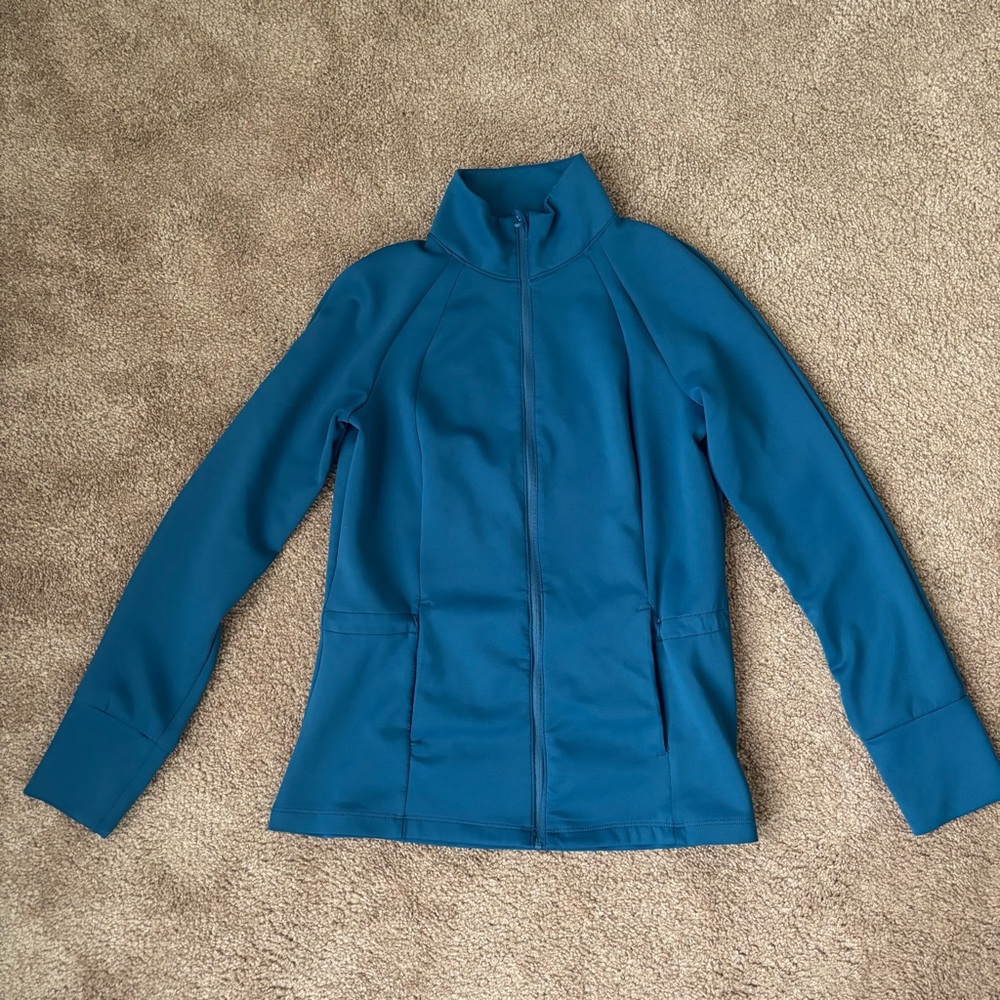Apana Women's Medium Teal Athletic Zip up Jacket